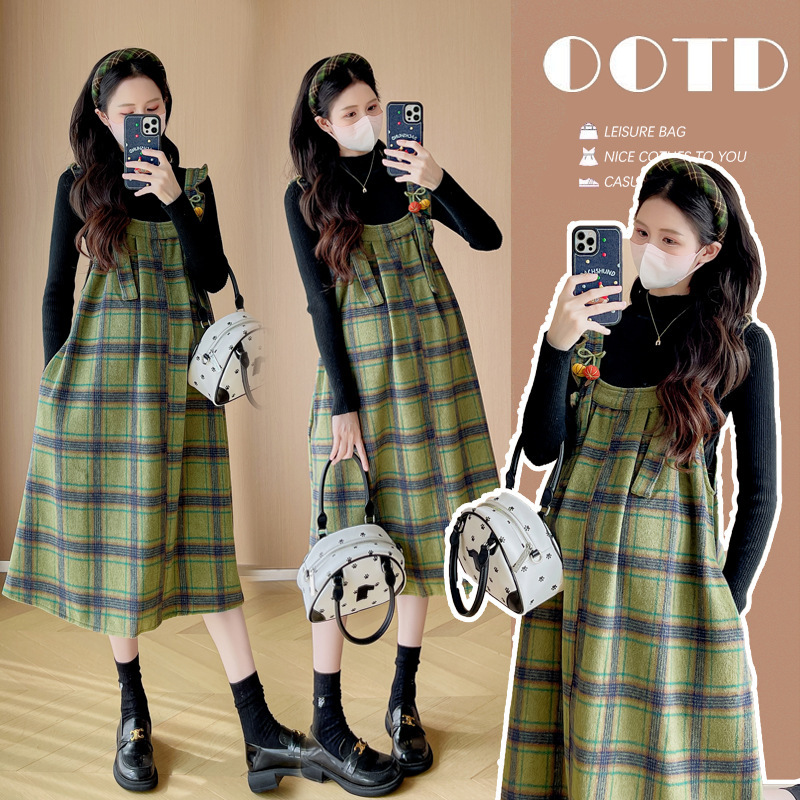 Pregnant women's clothing small pregnant women's clothing base shirt vest skirt two-piece Korean fashion pregnant women's skirt Pregnant women's clothing small pregnant women's clothing base shirt vest skirt two-piece Korean fashion pregnant women's skirt