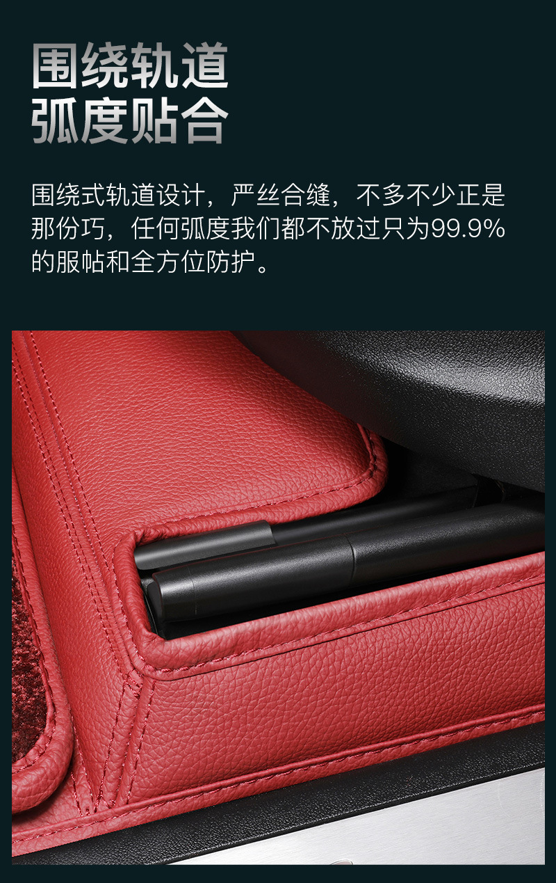 Car floor mats made of genuine leather, full coverage, universal car floor mats, custom-made for specific cars, starry sky carpet, Tesla car mats
