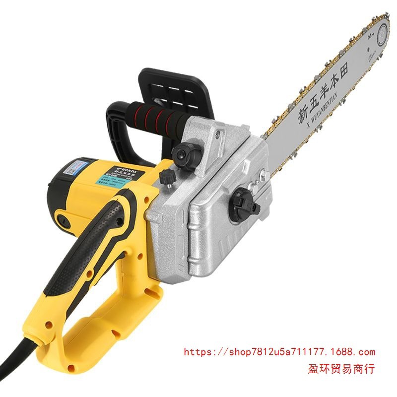 新五羊本田电锯大功率纯进口插电式电锯220V家用纯铜电锯手持式