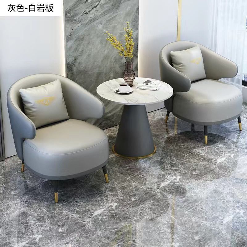 Sofá individual mesa de té combinación de ventas balcón ocio hotel de negocios salón de belleza recepción sofá mesa de negociación