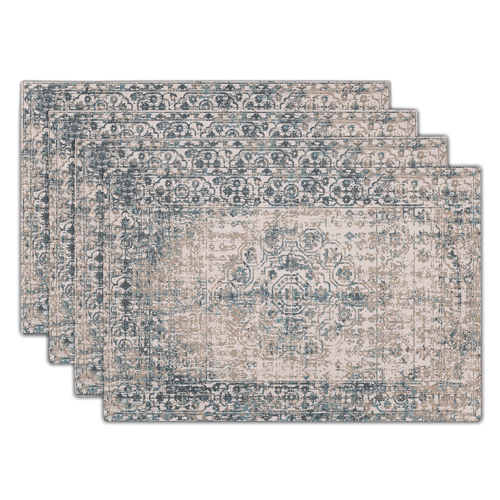 almohadillas bohemias exóticas almohadillas de lino lavables almohadillas de mesa de tela totem almohadillas de aislamiento térmico impresas almohadillas de taza antideslizantes