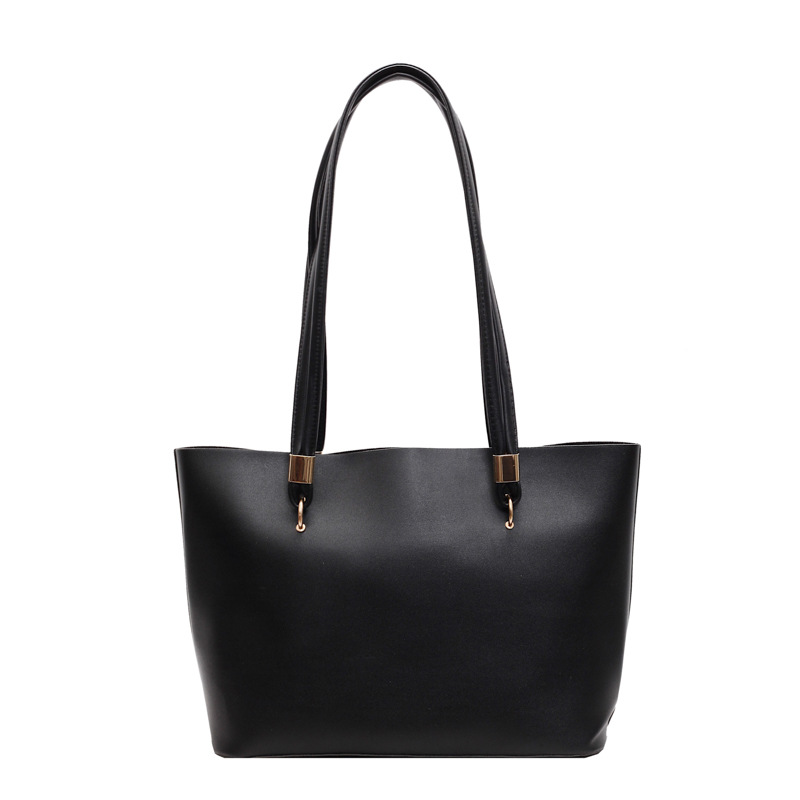 Bolsa de compras relajada para mujeres 2024 nueva moda europea y americana simple atmósfera bolsa de hombro de cuero suave sensación de viaje bolsa