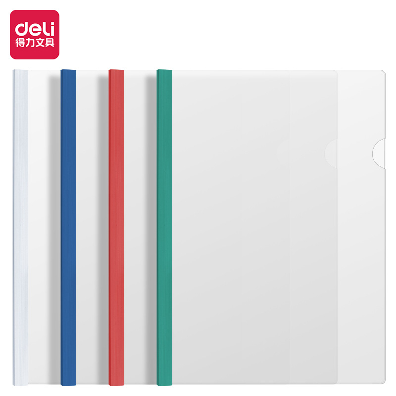 [5 pack] deli 5532 trolley clip 14mm folder folder paper file trolley clip transparent clip