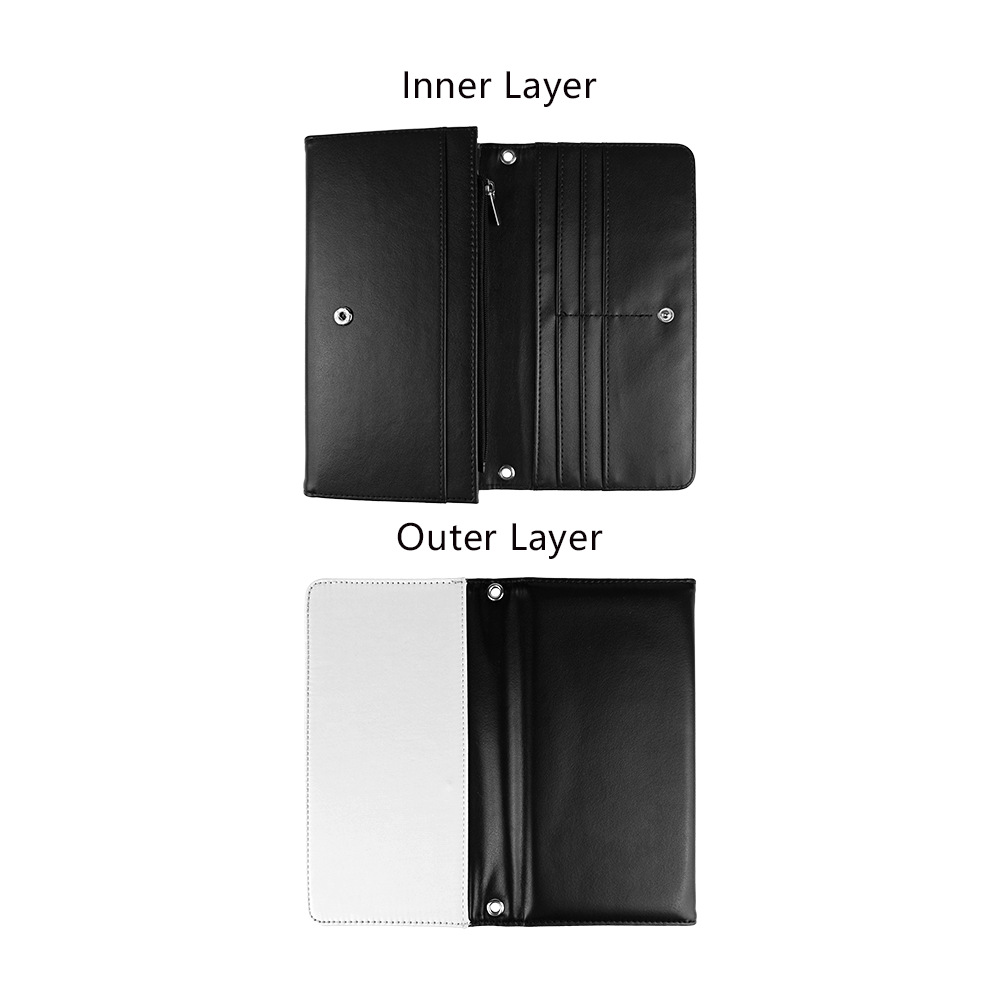 Transferencia térmica impresión de una sola cara colgante de cuero billetera de mujer portátil multi-tarjeta bolsa de cambio