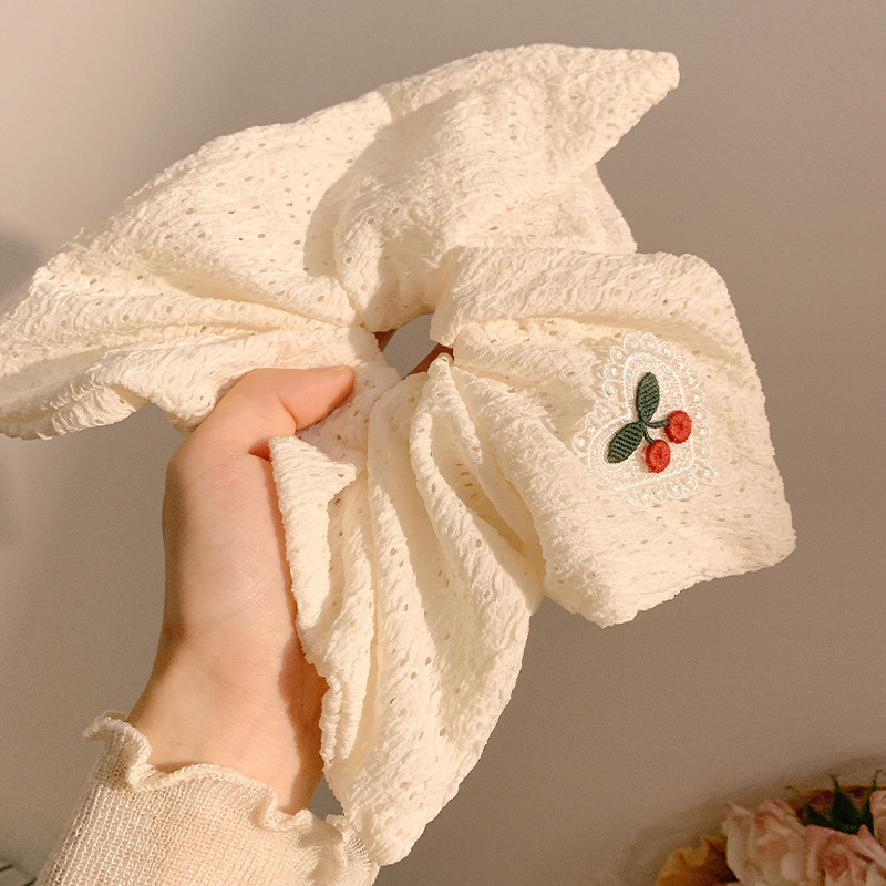 Otoño y invierno coreano temperamento cuadrado toallas para el cabello de niña anillo estilo académico de alta elasticidad correa de cabello nueva cuerda de cabello