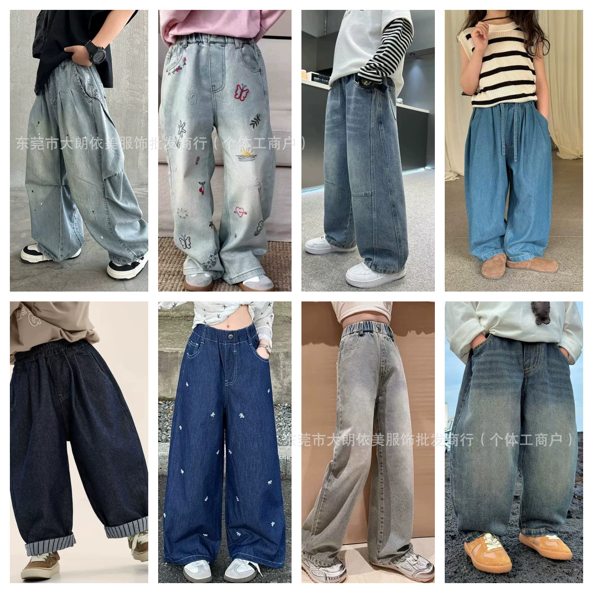 Детские джинсы для трансграничной внешней торговли, модный нишевый дизайн с граффити, прямые продажи от производителя оптом