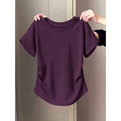 純色の半袖tシャツは夏に身を修めて腰を収めます。