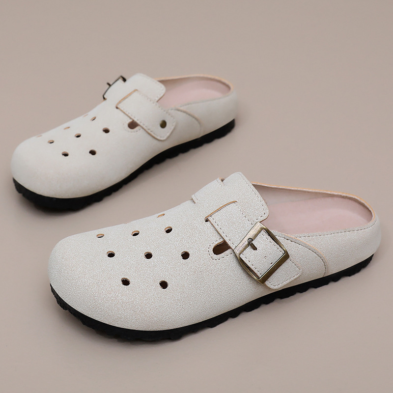 Zapatos Birkenstock para mujer, nuevo estilo de verano, sandalias cerradas, zapatos casuales sin cordones, zapatos de moda al por mayor.