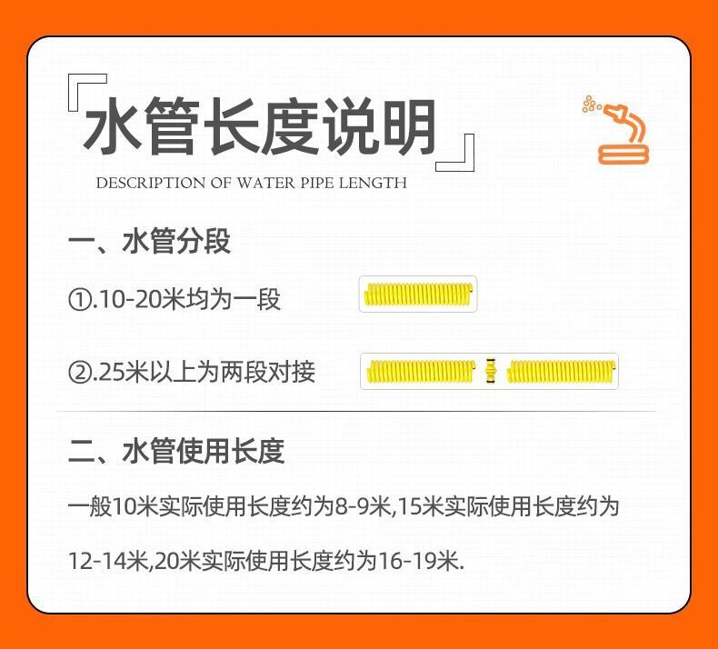 Multifunctional spring water pipe explosion-proof hose high-pressure car wash water gun brush car nozzle connected to tap water high-pressure water gun