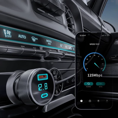 Mobil şarj cihazları | Mini Digital Display Aluminum Alloy