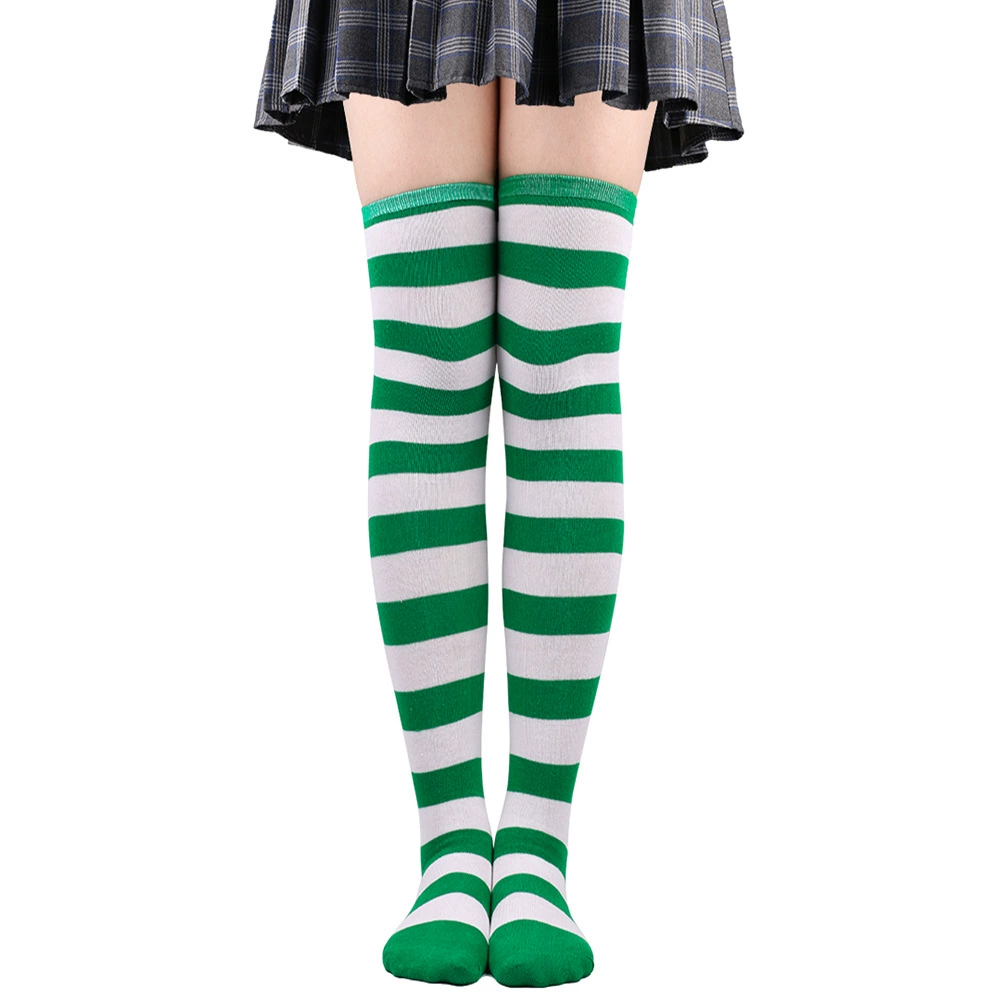 Knee-high Socks Japanese Style, Striped Cosplay & Halloween, Tube 50 cm, Polyester