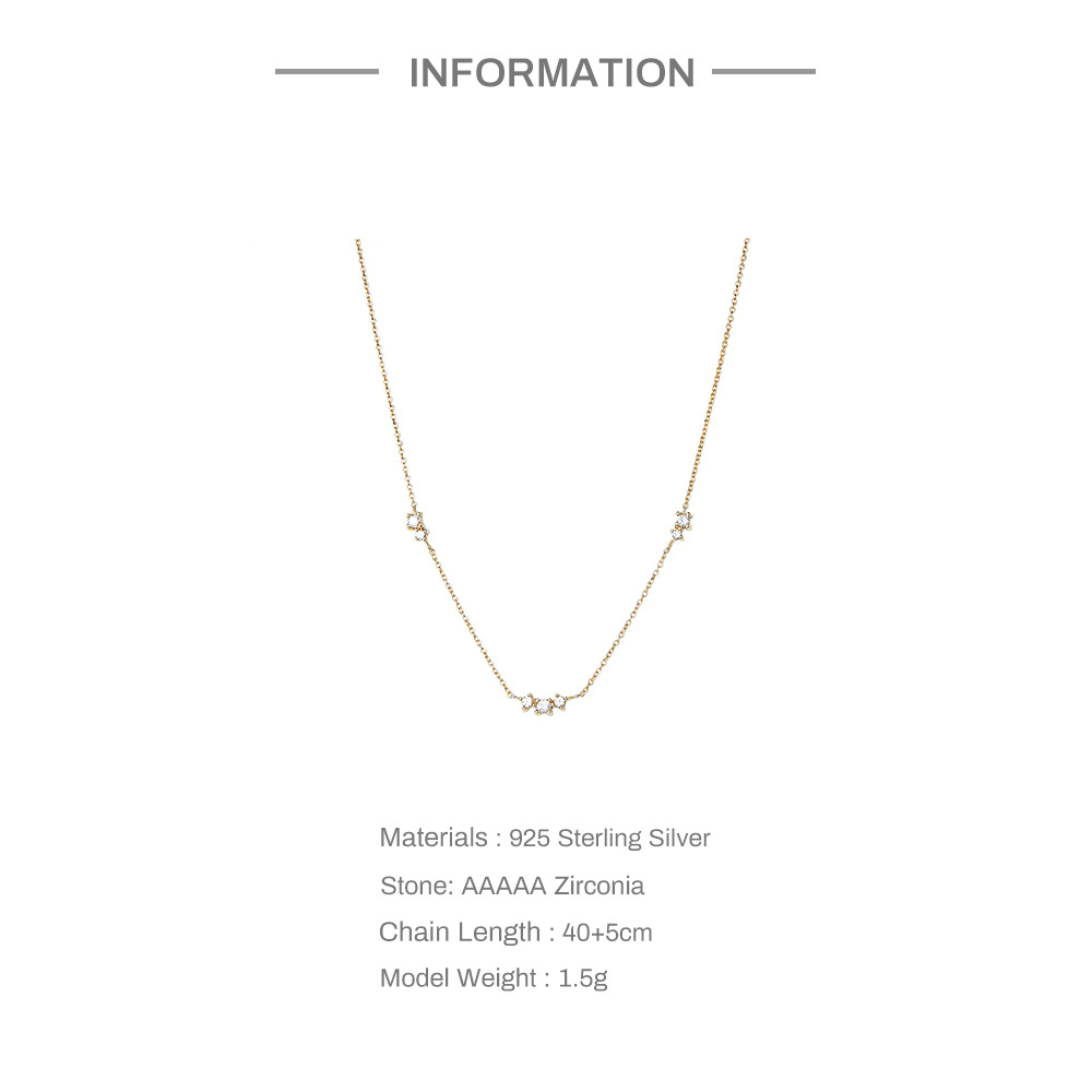 Title 6, S925 Sterling Zilveren Ketting met Driedubbele ...