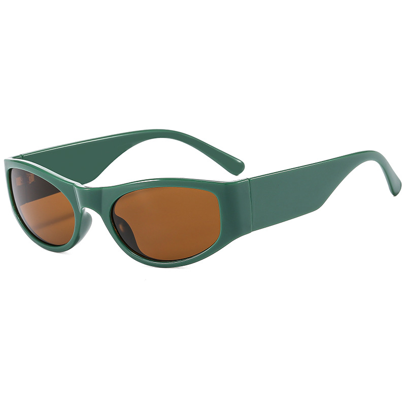 Personalizado y2g hip hop gafas de sol verde oscuro 2022 nuevo pequeño marco gafas de sol de moda europea y americana retro gafas de sol para mujeres