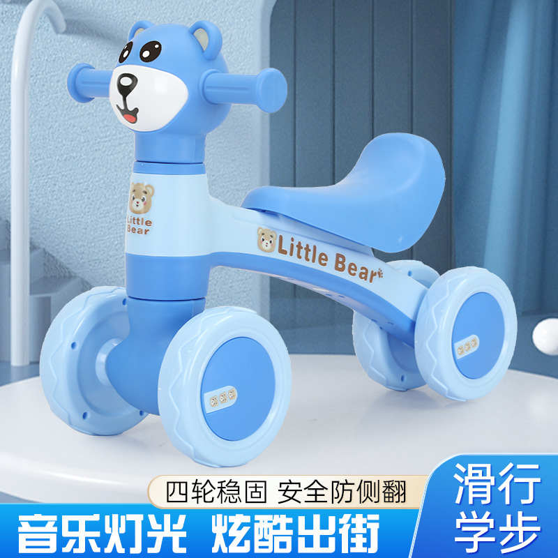 Patina para niños de 1 - 3 años de edad, patina para niños pequeños, patina anti-rollback, coche de equilibrio para bebés, luz de música