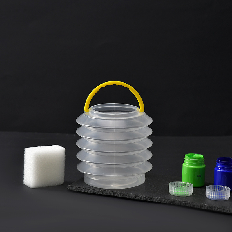 Tubo de lápices plegable grande, cinturón retráctil multifuncional, cubo de lavado de lápices de esponja, cubo de arte especial para bolígrafo de dibujo