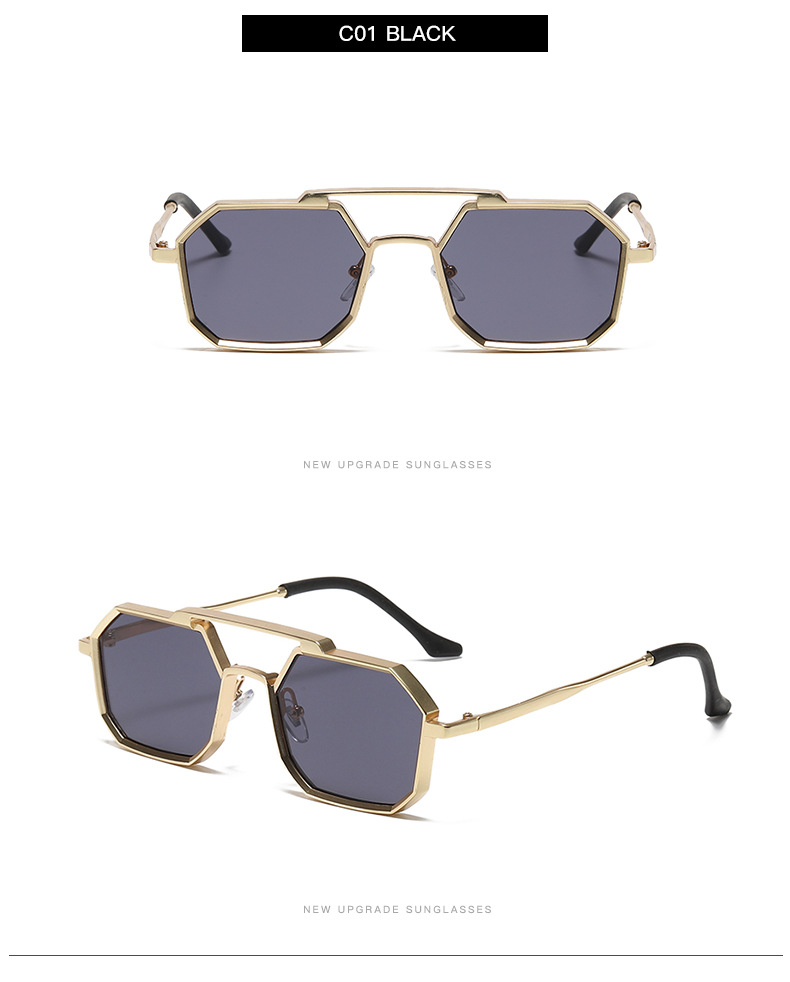 Unisex Fashion Solid Color Pc Polygon Sunglasses display picture 3