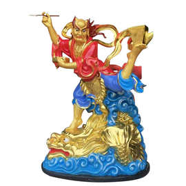 文昌帝君神像魁星爷图片塑像树脂彩绘贴金河南佛像厂直销