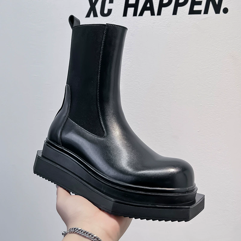 Обувь Мартенсы Челси (Martens) из кожи, трендовая платформа, унисекс 36–44