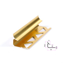 跨境生产铝合金瓷砖收边条墙面转角金属隐形角线压条防开裂装饰条