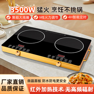 Induction Electric Ceramic Stove Infrared Cooker Double-Head Stove High Power 110V-220V/External Manufacturer Waterproof Design