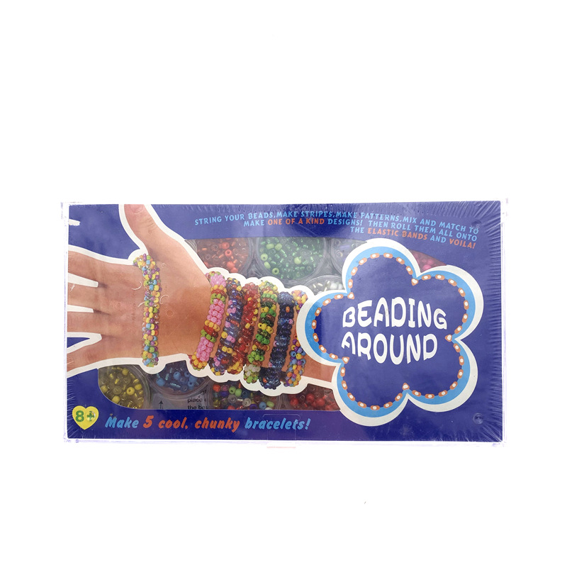 Pulsera de bricolaje para niños transfronterizos cuentas sueltas pulsera tejida juguete creativo cuerda hecha a mano con cuentas cuerda joyería Niña