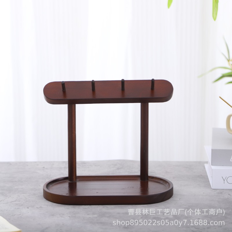 木质玄关架子钥匙架客厅桌面首饰挂钩创意摆件手工diy创意置物架|undefined