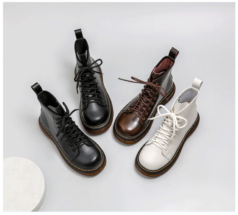B5727 1250K BOOT MARTIN NỮ YONRYOO MŨI TRÒN MÙA XUÂN THU ĐÔNG ĐẾ CAO GIÀY DÉP NỮ DA BÒ G04 SẢN PHẨM MỚI