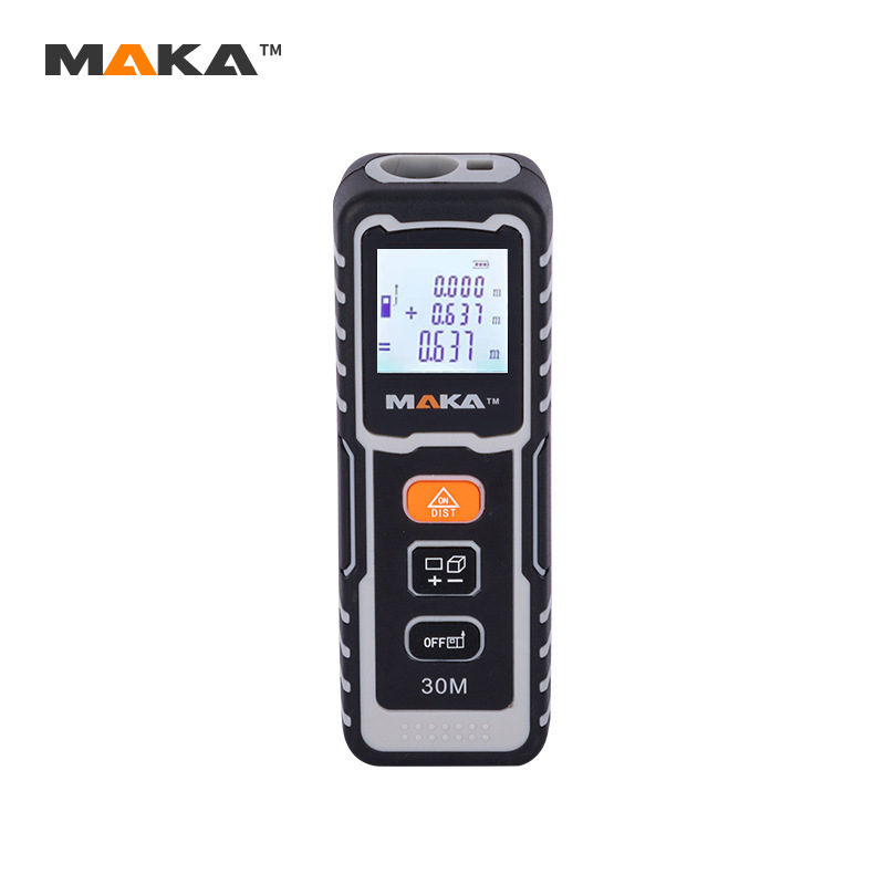 马卡手持数字激光测距仪电子皮尺高精度测量仪30米多项测量模式
