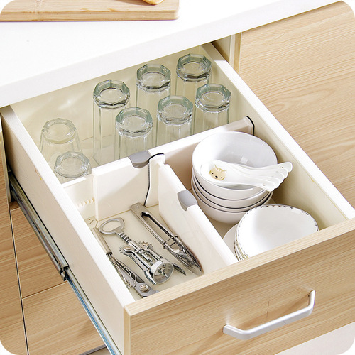 Drawer-type partitions, creative free combination drawer storage wardrobe sock partitions, retractable drawer partitions
