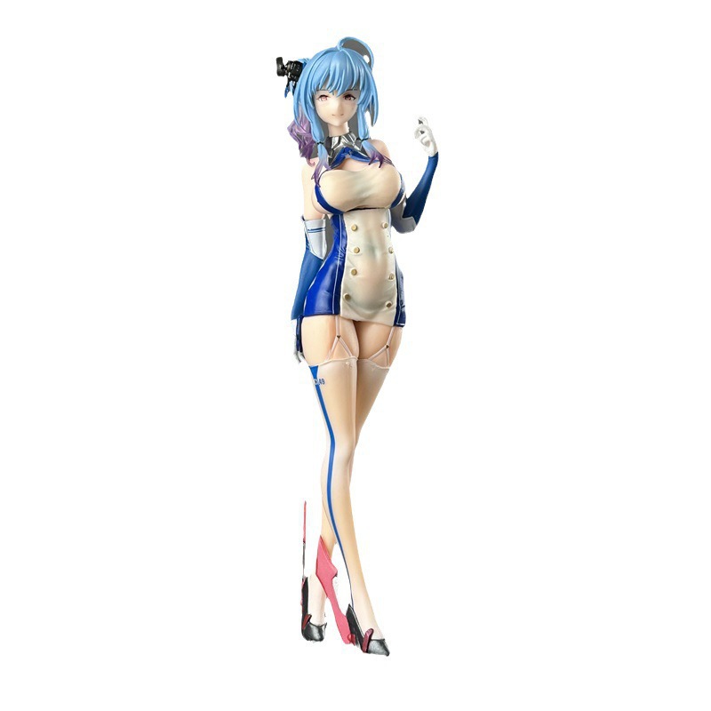 Blue Line St. Louis Santa Tía Nave Niña Femenina Hermosa Dos Dimensional Hecha a mano Decoración de escritorio Modelo de anime