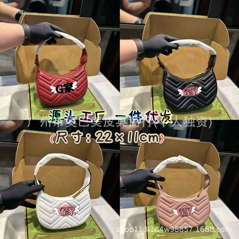 包包女2025新款风女士单肩包斜挎链条包印花字母腋下包女大容量潮|undefined
