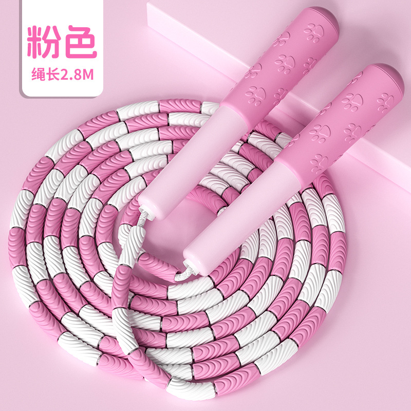 Garra de gato antideslizante para niños cuerda de salto de bambú para estudiantes de secundaria secundaria examen cuerda de competencia de ejercicios de acondicionamiento físico cuerda no juega cuerda de salto