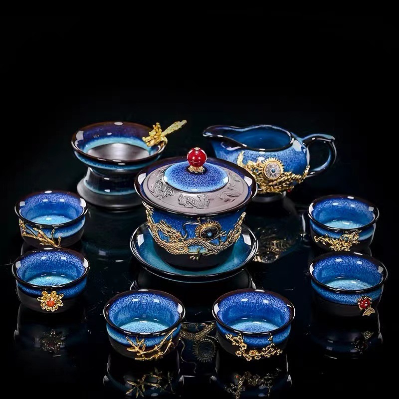 金入れ玉茶器セット高級家庭用工夫茶器オフィスビジネスプレゼント陶磁器茶器ギフトセット|undefined