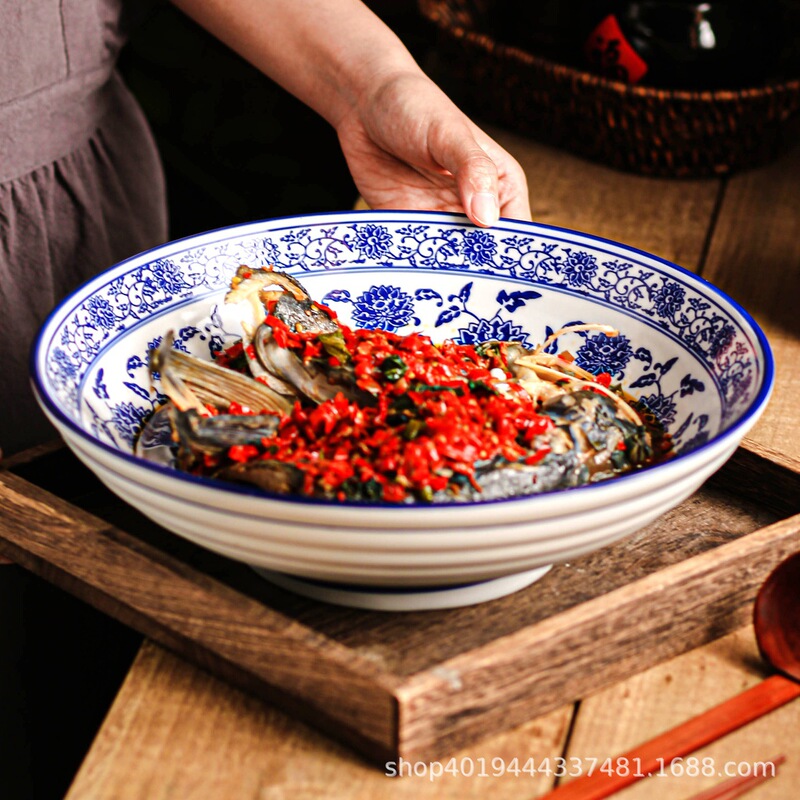 【Direct Manufacturer】Vintage Ceramic Sashimi Plate, High-end Seafood Platter, Salmon Ice Plate, Creative Large Noodle Bowl 【Direct Manufacturer】Vintage Ceramic Sashimi Plate, High-end Seafood Platter, Salmon Ice Plate, Creative Large Noodle Bowl