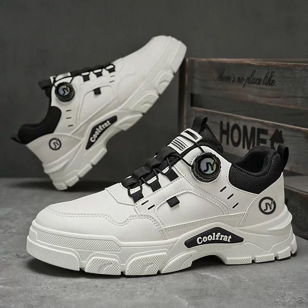 Autumn Men's Shoes 2024 New Breathable Workwear Shoes Trendy All-match Martins Men's Thick-soled White Shoes Sports Skate Shoes