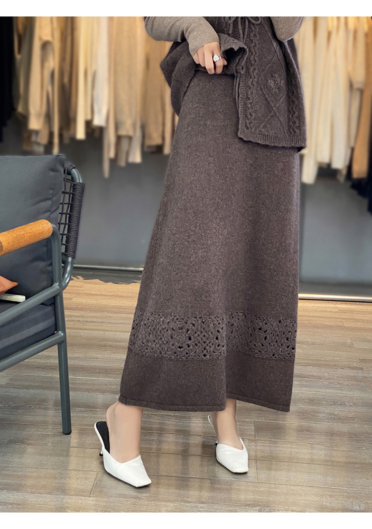 E6262 2160K CHÂN VÁY ĐẦM NỮ QINTDNG ÁO LEN DÁNG CHỮ A MÙA XUÂN THU ĐÔNG HỌA TIẾT HOA THỜI TRANG NỮ G05 SẢN PHẨM MỚI