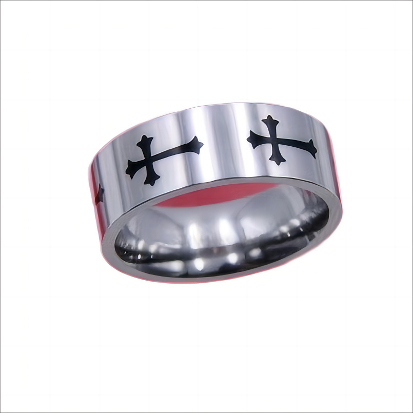 10g Weight Rings Classification 1 Piece Quantity Holiday, Banquet, Selfie Occasion 304 Stainless Steel Material Geometric, Waves Pattern All Seasons Season Unisex Gender Retro Style Retro Geometric Waves 304 Stainless Steel Unisex Rings Men Band Rings 7