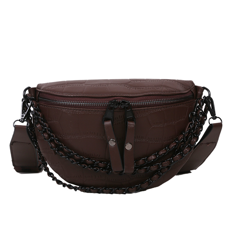 Super Hot Chest Bag 2023 New Korean Fashion Western Style Chain Women's Waist Bag Wide Shoulder Strap Didi Bounty Bag