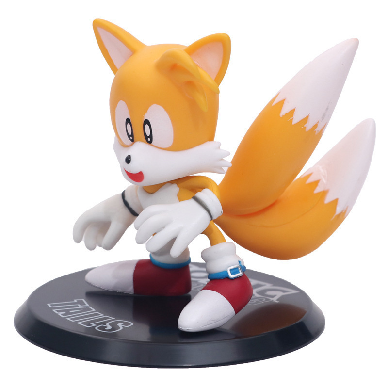 Sonicハリネズミソニック超音速少年超音鼠カード装公仔フィギュアデスクトップ装飾置物|undefined