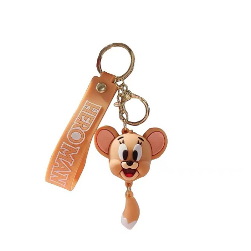 Cartoon doll key chain cute couple car key pendant backpack pendant PVC gift key chain wholesale