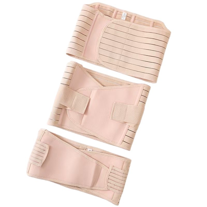 Faja Abdominal Postparto Set de 3 Piezas de Poliéster Transpirable Ajustable