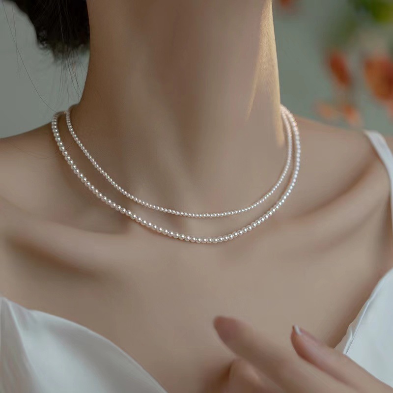 13g Weight Necklace Classification Elegant Retro Geometric Artificial Pearl Beaded Necklaces Wholesale