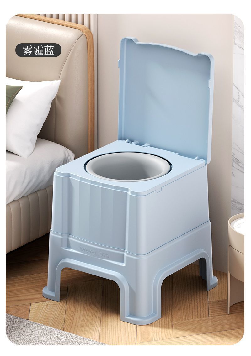 Elderly toilet seat, movable adult pregnant women, indoor anti-odor toilet bowl, elderly people, bedside toilet stool at home undefined