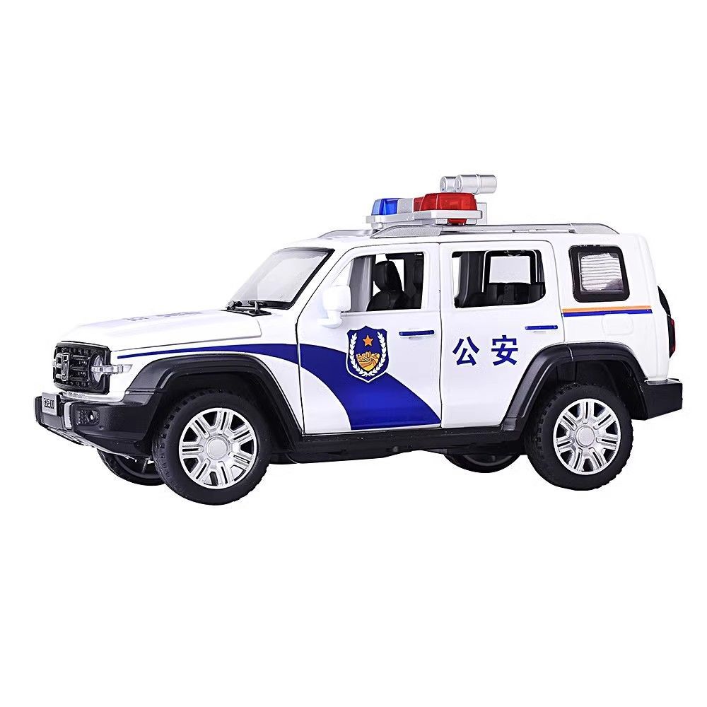 Black Mamba 1:32 tanque de aleación 300 modelo de coche de policía decoración niño sonido luz atrás coche de juguete todoterreno al por mayor