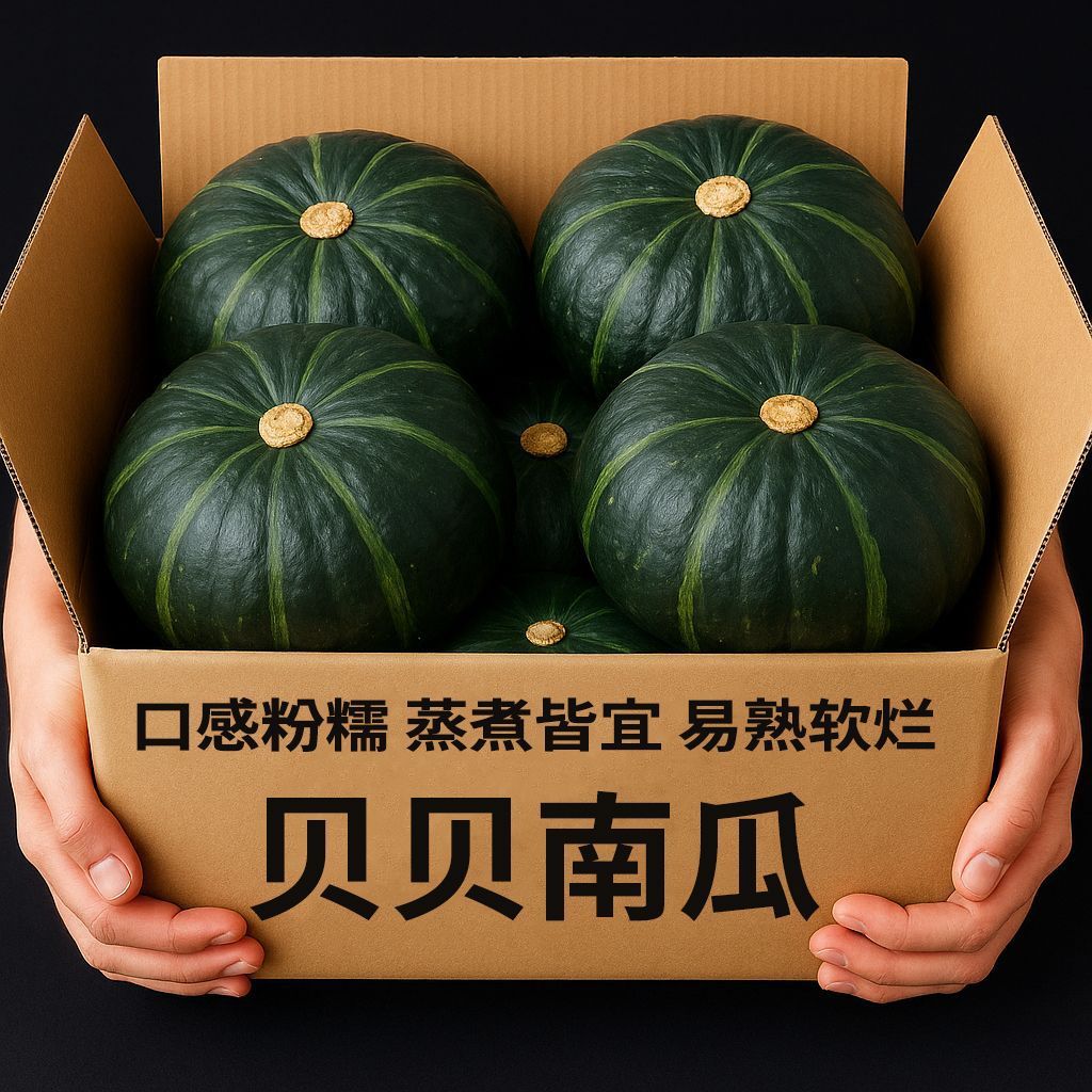 贝贝南瓜板栗味小南瓜新鲜现摘孕妇宝宝辅食正品软糯香甜健康搭配