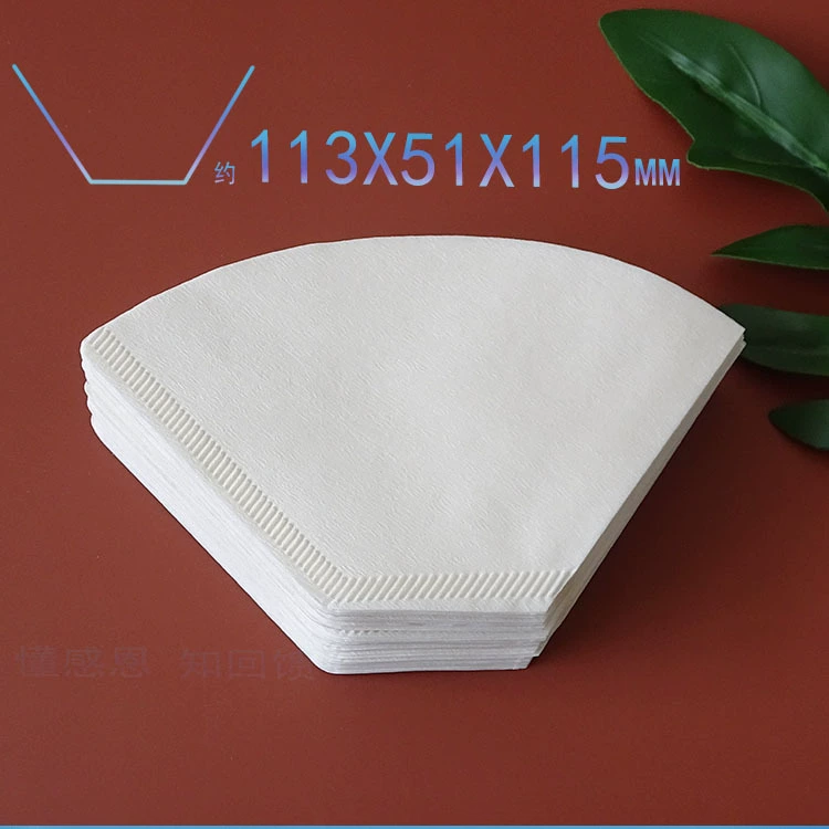 Fan -shaped coffee filter paper 100 U102 coffee filter paper dripping pot cone cones V60 hand -built cup cup coffee machine filter paper bag