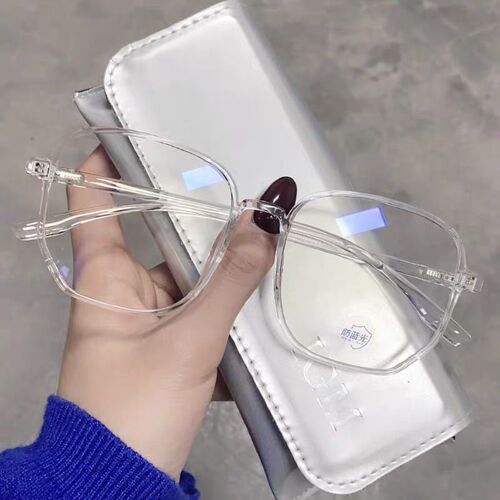 New internet celebrity polygonal glasses frame trendy large frame anti-blue light glasses Xiaohongshu same style finished product myopia wholesale