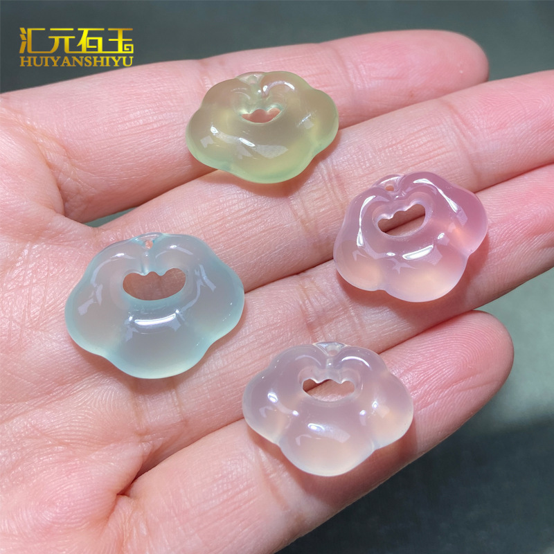 Lock, agate pendant, children's accessory jade
