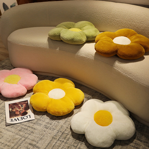 Daisy Sofa Pillow Instagram Style Cute Flowers Irregular Bay Window Cushion Sunflower Seat Cushion Office Wholesale