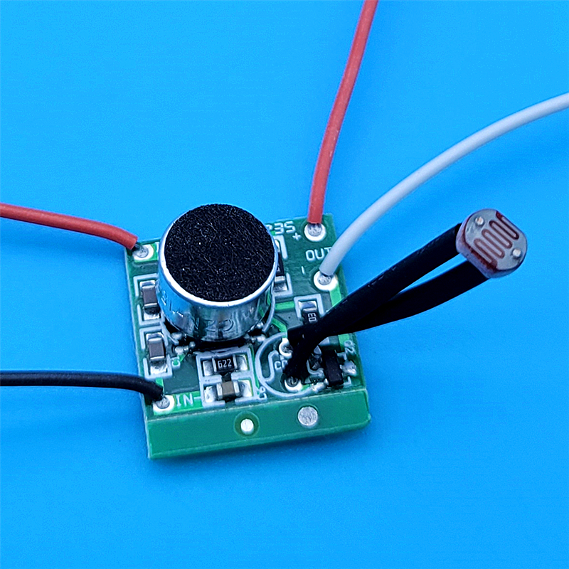 低压3-30伏声光控震动开关3.7V5V12V24V路灯太阳能灯制作声控模块